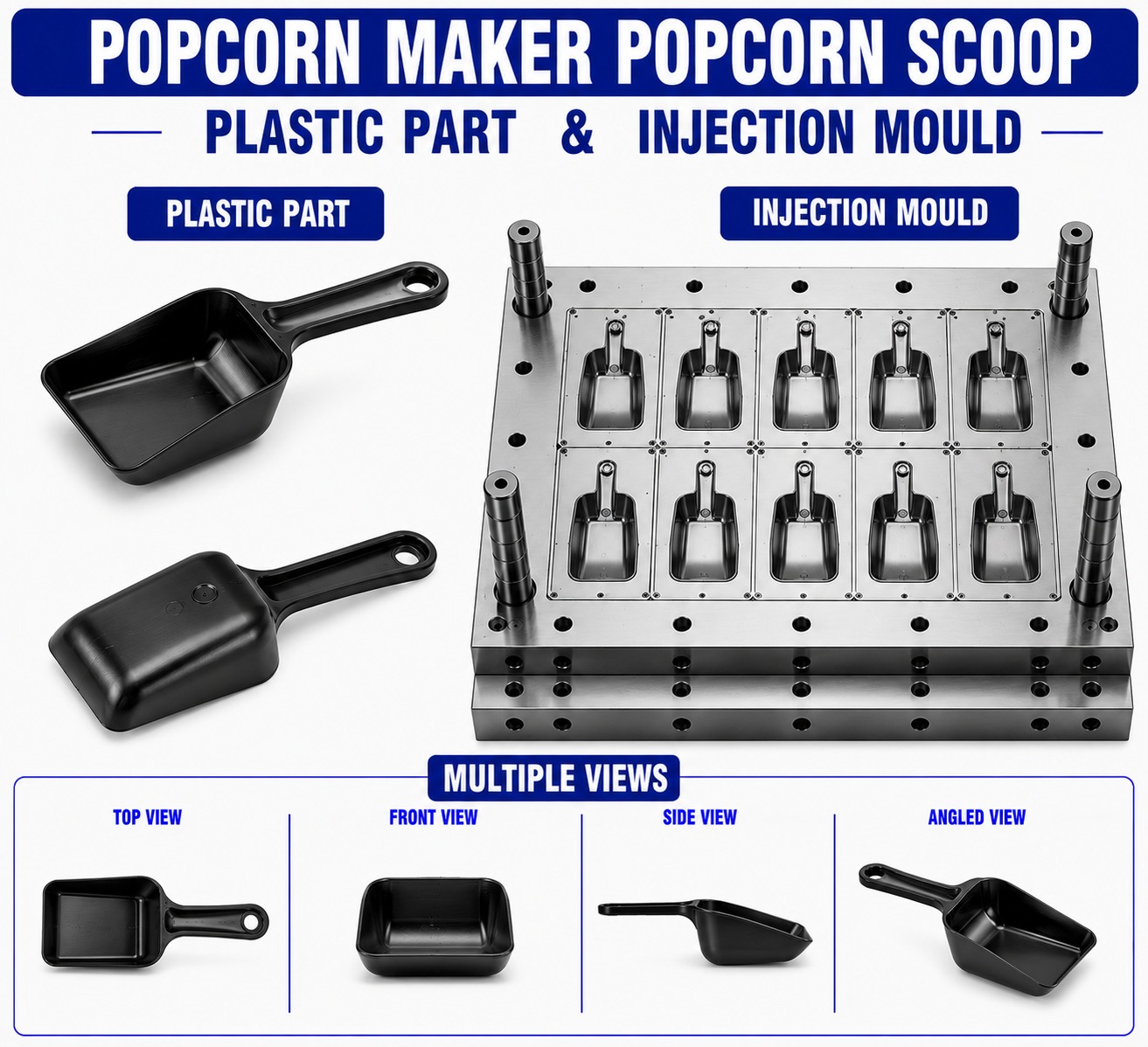 Popcorn Maker Plastic Popcorn Scoop Mould and Moulding Service